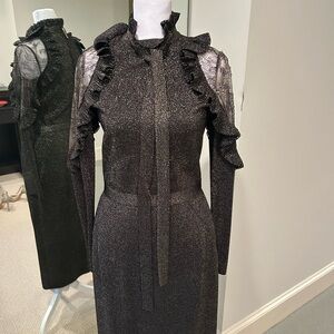 Elegant Black Ruffle Dress